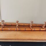 Antique wooden wall coat rack