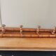 Antique wooden wall coat rack