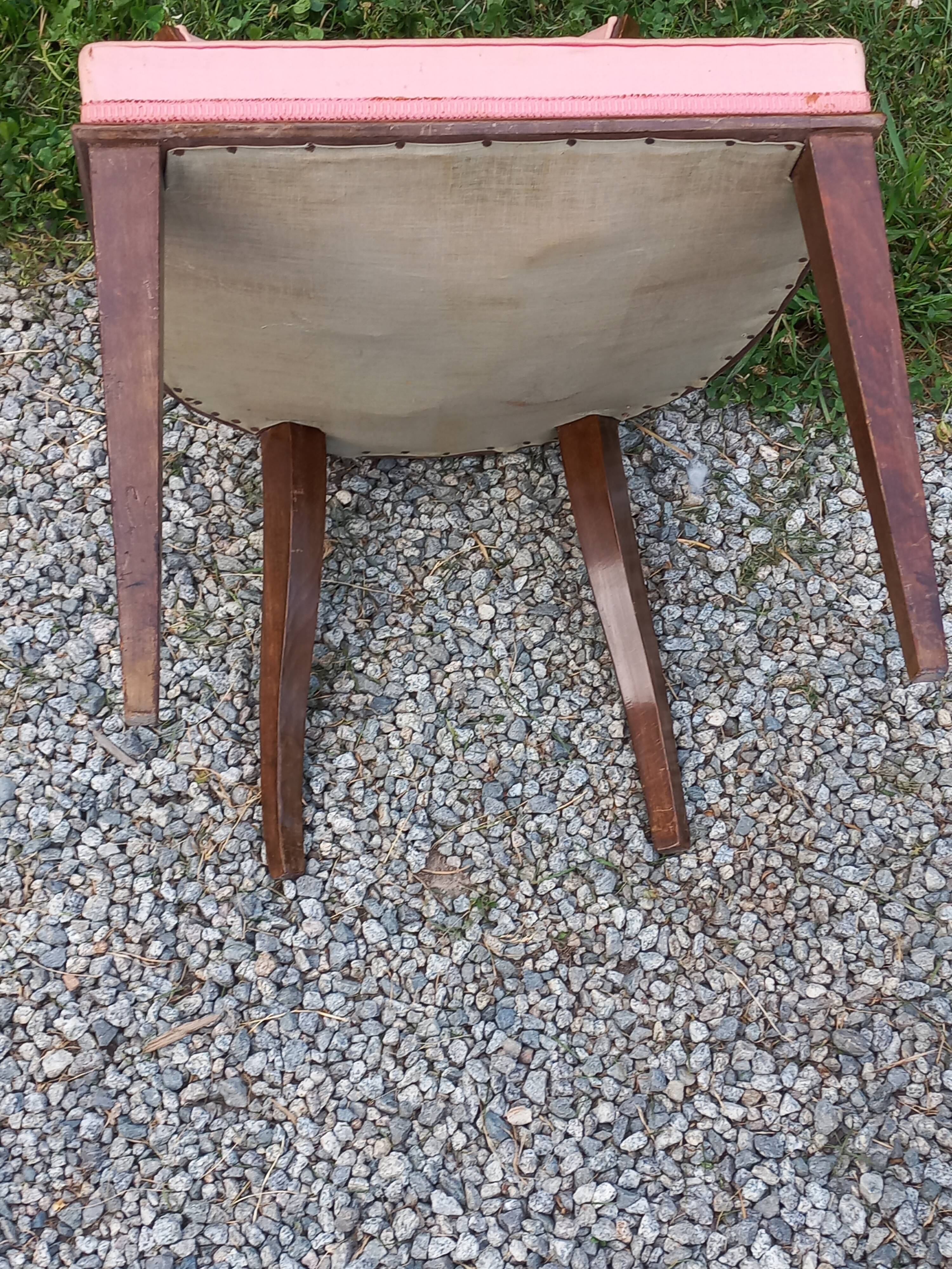 Pair of vintage low-backed bedroom chairs from the 1930s/1950s