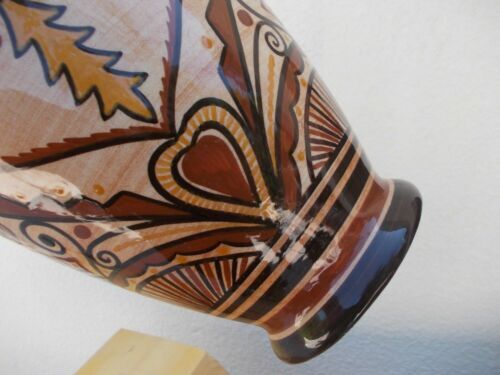 Former faience Henriot in Quimper vase signed Jean Caer