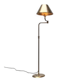 Lesan floor lamp in vintage German brass, Hollywood Regency style by Florian Schulz, 1970s.