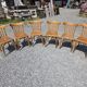 6 Luterma curved wooden bistro chairs