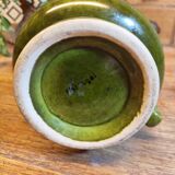 Green Barbotine Pitcher and Mug