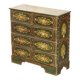 Antique Swedish commode hand-painted, two drawers out of three.