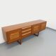 Vintage Scandinavian style sled foot sideboard in teak from the 60s