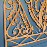 Peacock headboard rattan