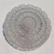 Wall ceiling lamp ø 28 cm Glashutte Limburg 1960s moulded glass