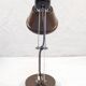 Vintage articulated desk lamp in brown metal and chrome years 60/70