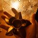 Duo of brass star candle holders