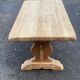 Renovated monastery dining table in solid oak from the 19th century, 200cm.