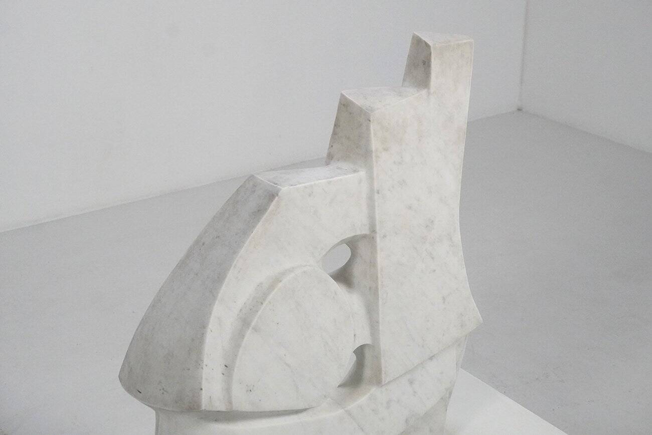 French Artist, Large Abstract Organic Sculpture, 1970s, Marble