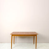 Vintage extendable teak and oak table