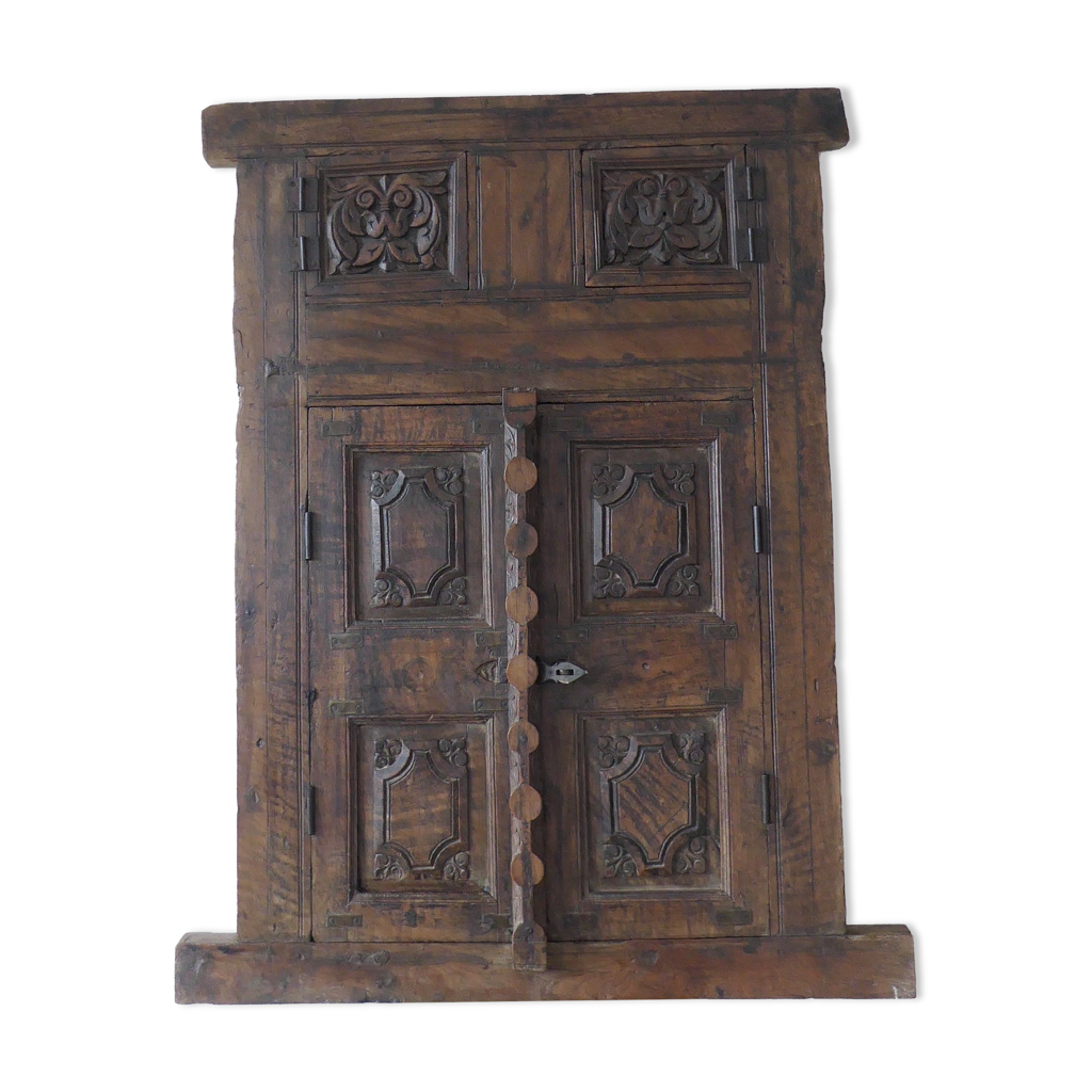 Important Buffet Vitré De Style Louis XVI En Bois Peint Ver