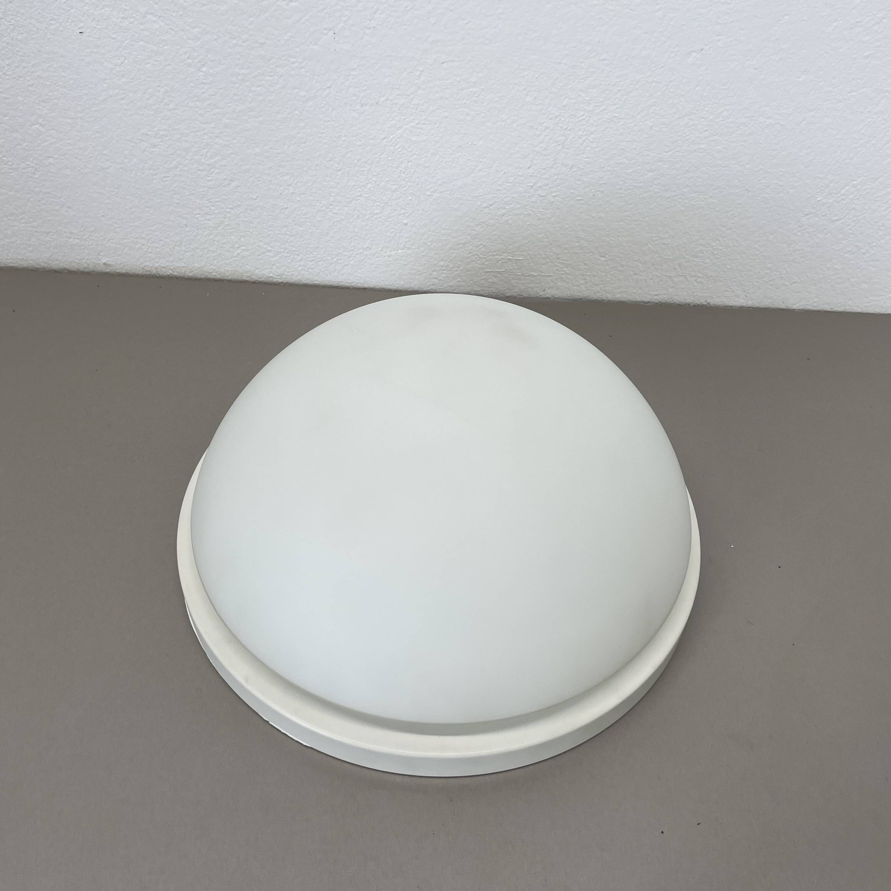 Set of 2 metal and glass Wall ceiling Lights by Glashütte Limburg, Germany,