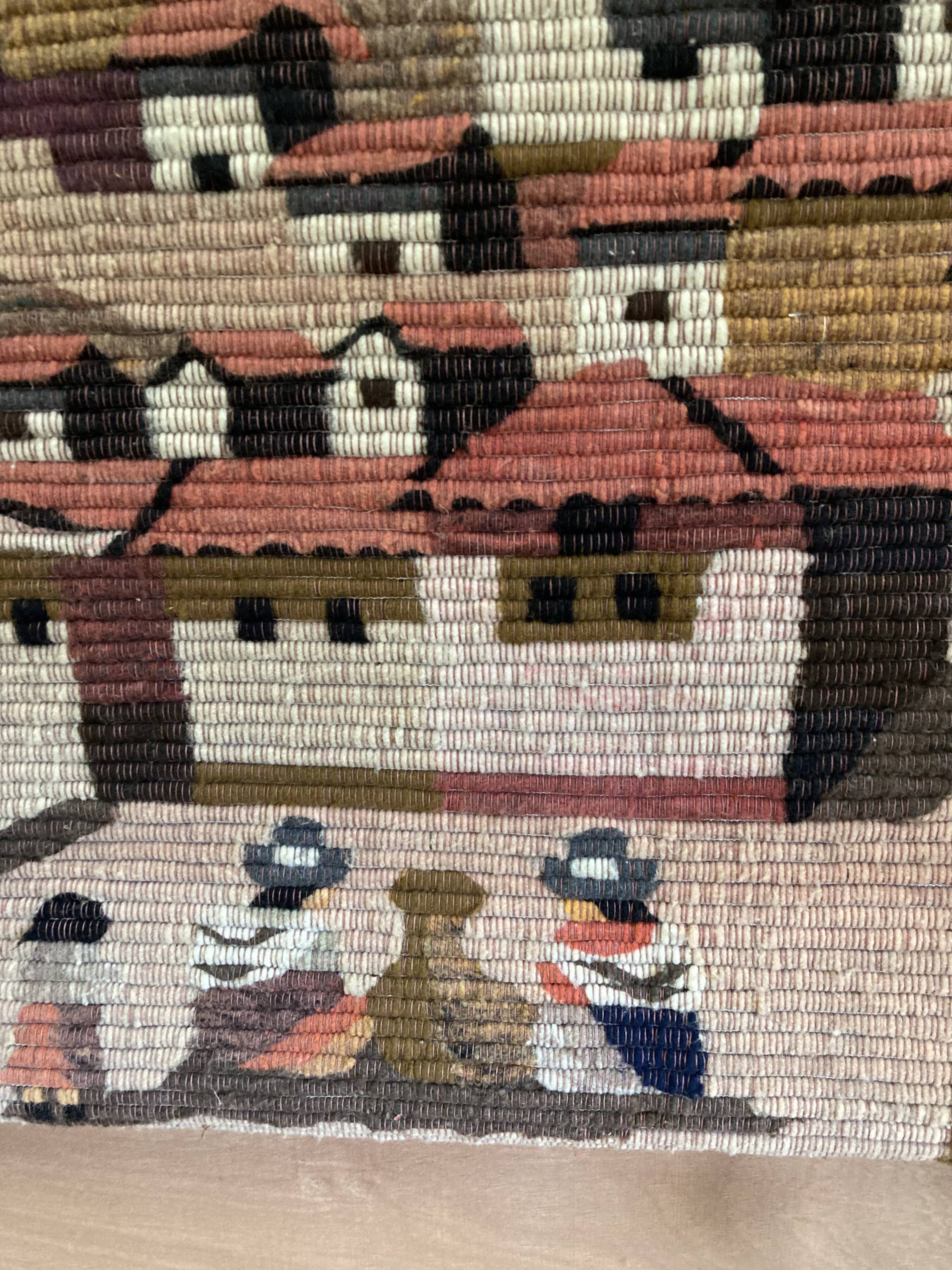 Peruvian tapestry 60/70 in alpaca wool - vintage peruvian handicraft
