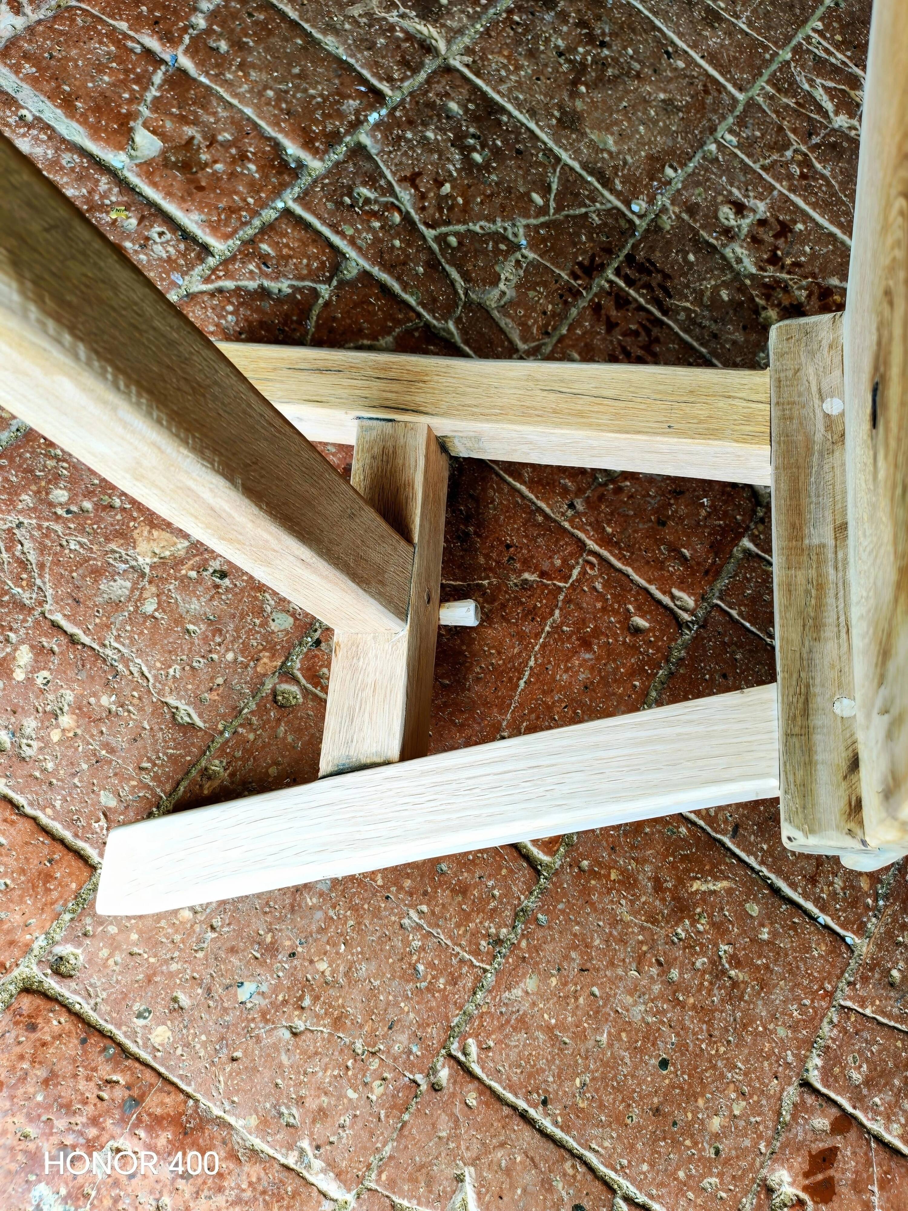 Banc en chêne massif, Rustique,Brut.