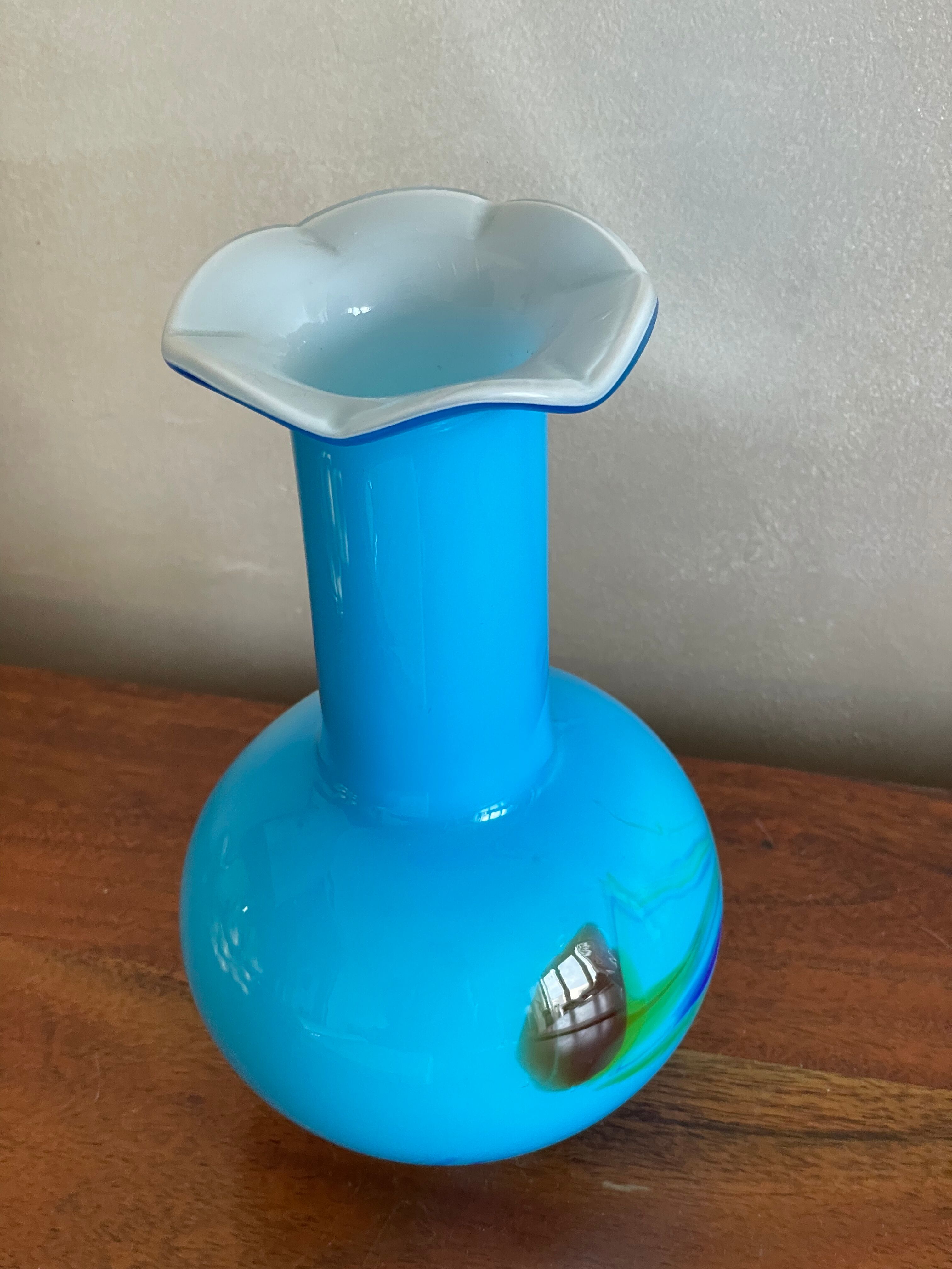 Soliflore collar vase in colored glass