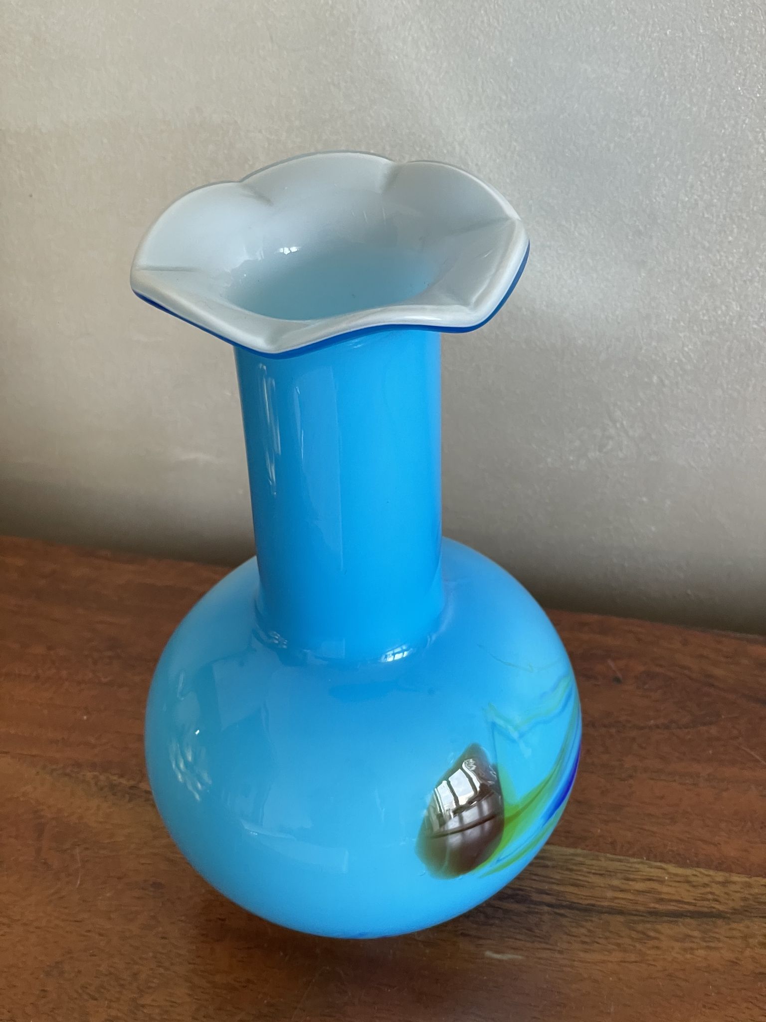 Soliflore collar vase in colored glass