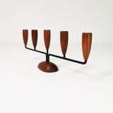 Modernist teak candlestick, Denmark, 1960s