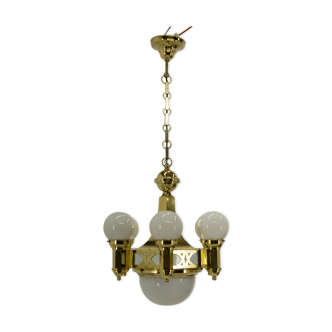 Rare Art Nouveau Chandelier by Emil Kralik, 1920s