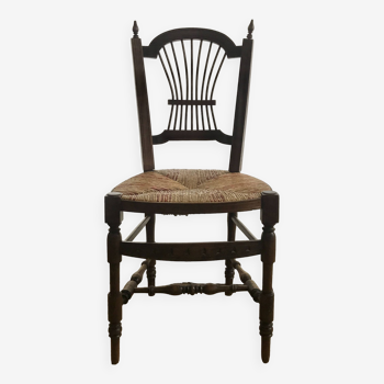 Old Provençal type straw chair