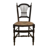Chaise paillée ancienne de style provençal