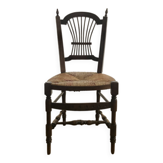Old Provençal type straw chair