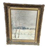 Tableau XIX Jacob Jackson - Paysage d'hiver aux bouleaux