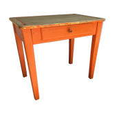 Bureau enfant en bois piètement orange