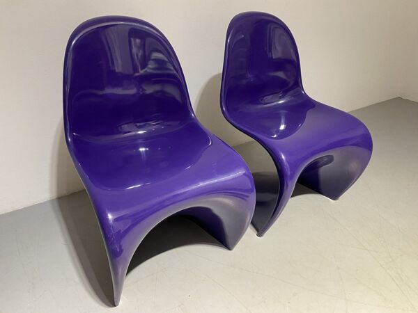 Chaise vintage en violet par Verner Panton pour Bayer, années 1960.