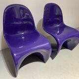 Vintage chair in purple by Verner Panton for Bayer, 1960s