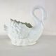 Ceramic pot cover in the shape of a swan, circa 1970