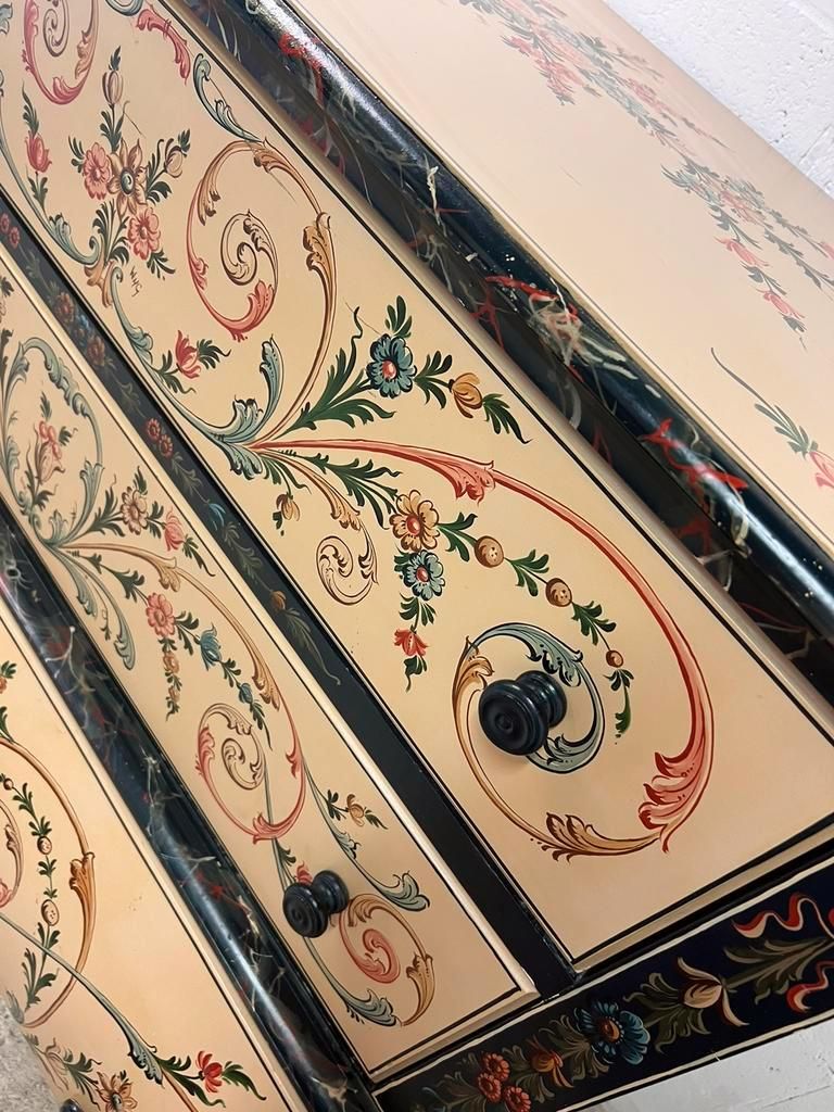 Hand painted xl chest of drawers