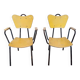 Paire de fauteuils années 50