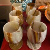 Set of 6 onyx glasses