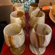 Set of 6 onyx glasses