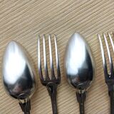 Set of 4 table cutlery sets including 2 Christofle