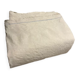 Linen sheet with blue border