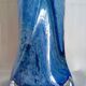Vase art déco en verre soufflé à la bouche de la cristallerie d'aubusson