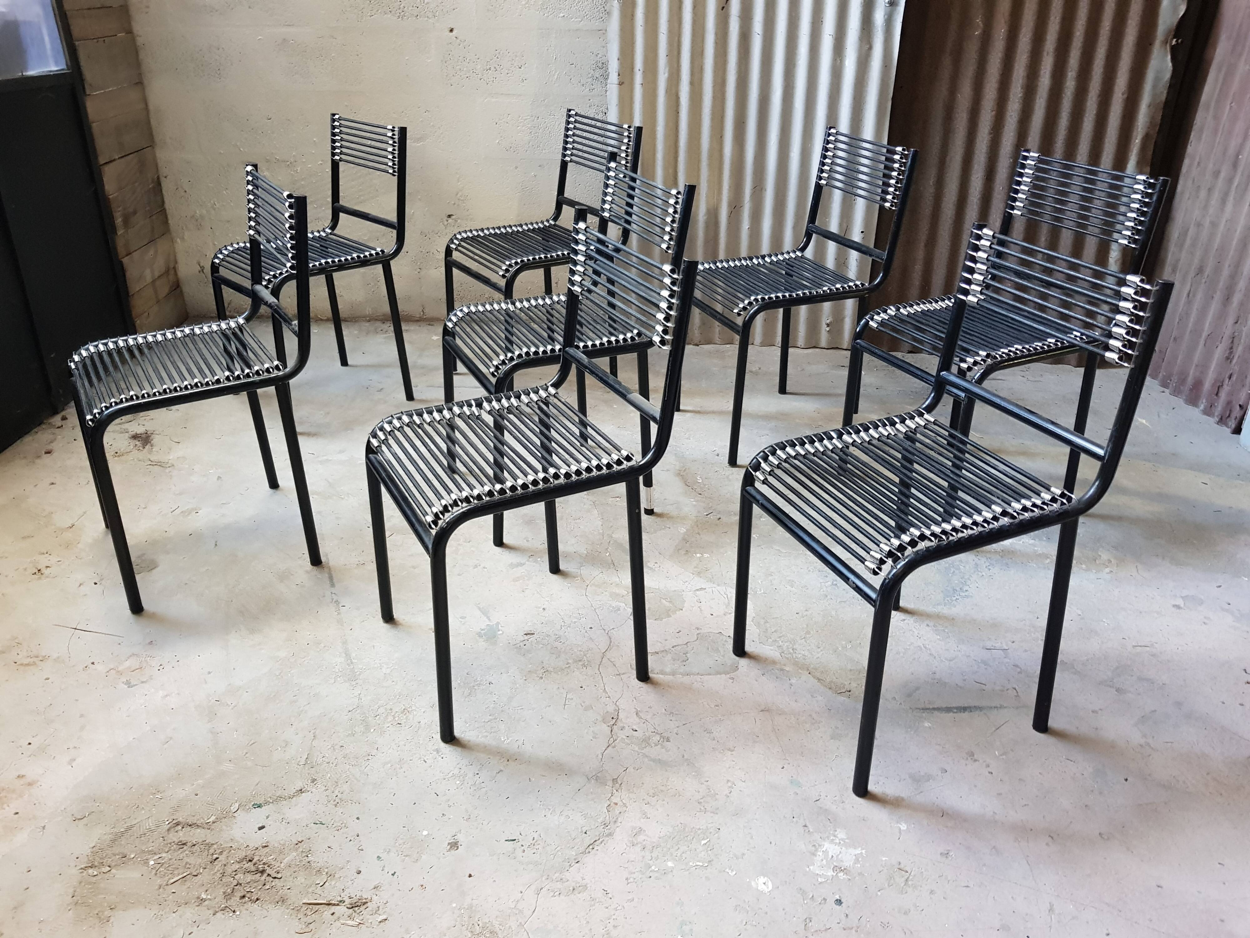 6 chairs "Sandow" René Herbst