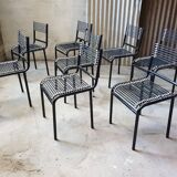 6 chairs "Sandow" René Herbst