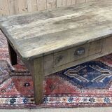 19th century chestnut coffee table with 2 drawers