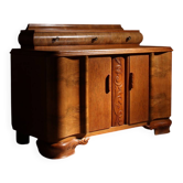 Buffet Art Déco avec superstructure en chêne et noyer | Allemagne années 1920