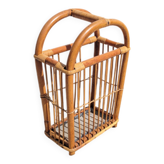 Rattan umbrella stand 1960