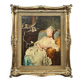 Jean François Gilles Colson. Painting "Rest".