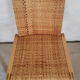 5 wooden and rattan chairs