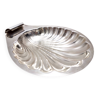 Postmodern Lino Sabattini Silver-Plated Brass Shell Vide-Poche, Italy