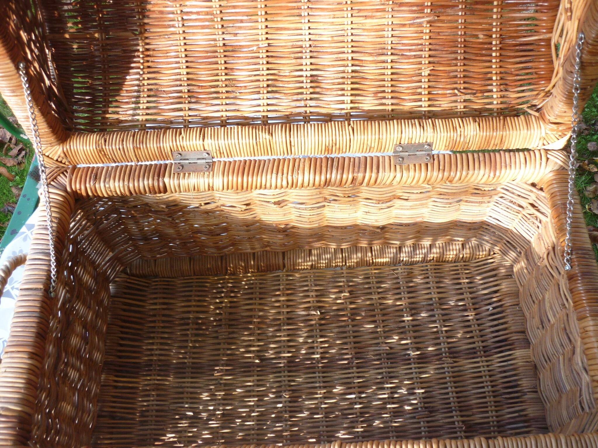 Vintage rattan trunk