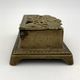 Old brass stamp box, floral decoration - twentieth century