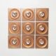 Set of nine wall lamps copper Klaus Hempel for Kaiser Leuchten 1970